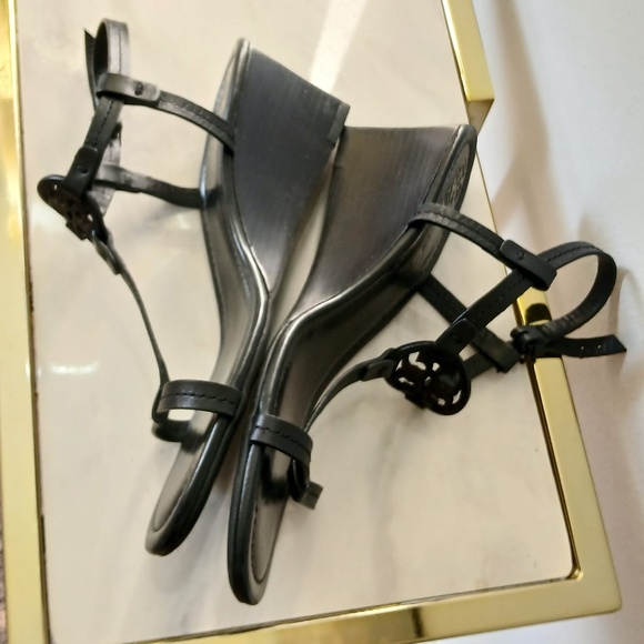 Tory Burch Miller Black Leather Ankle Strap Sandals for Women’s Size 8M. - Picture 7 of 10